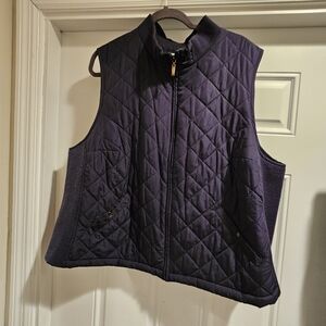 Croft & Barrow Women's Navy Quilted Vest 3X
